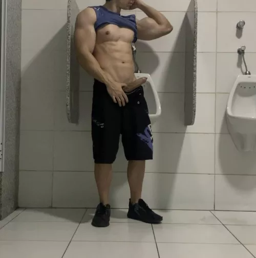 What if you caught me like this in the gym bathroom? 🔥 by BJ__Alexxx