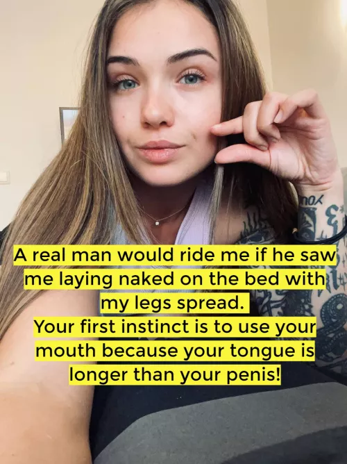 Your tongue is longer than your penis by annasmilee-milf