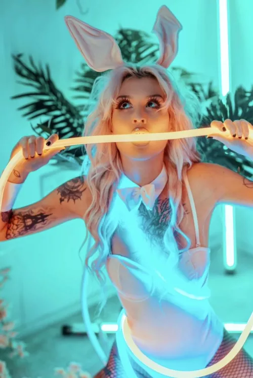 Bunny likes to have something in her mouth by briblitz