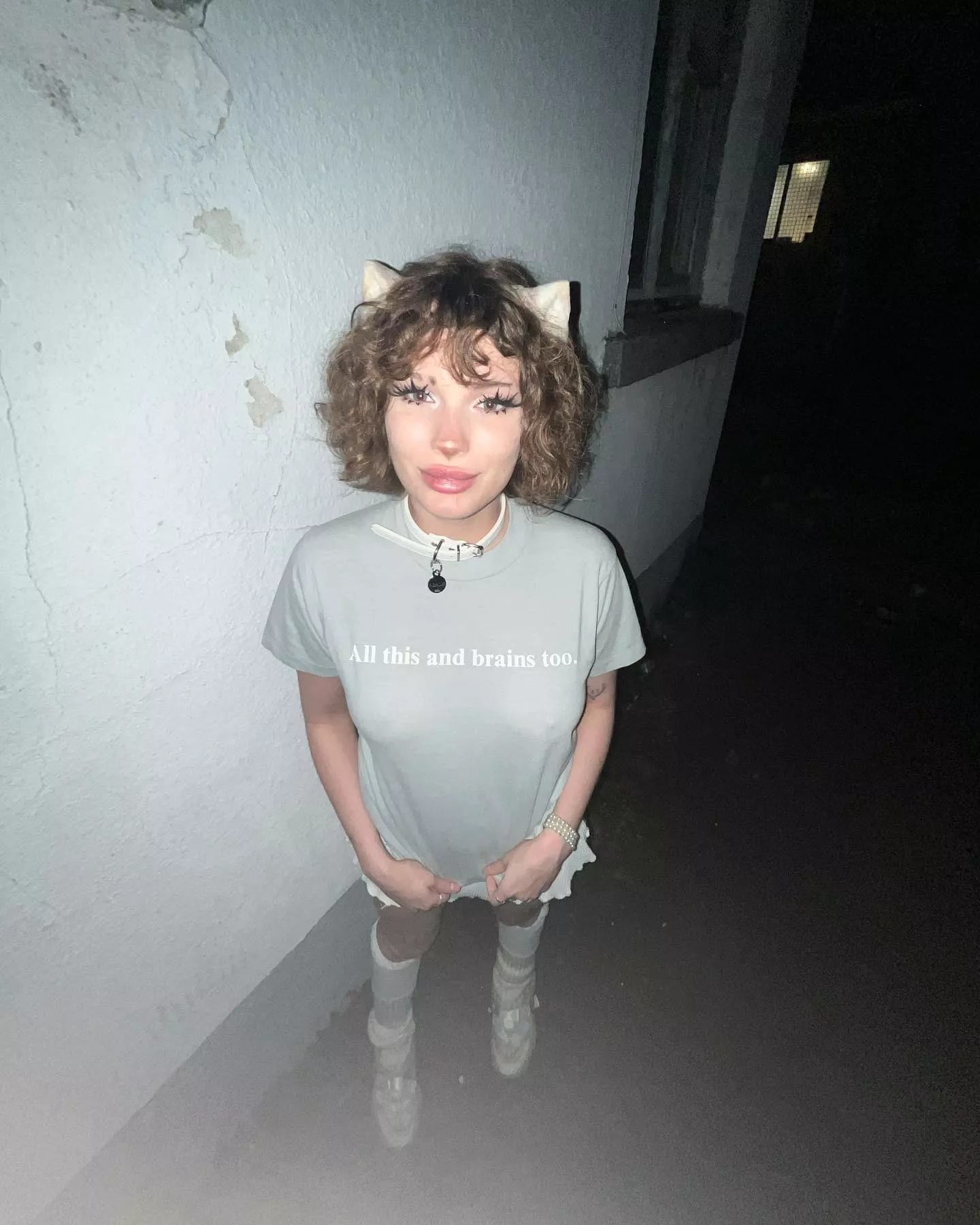 collared kitten outside :3 posted by realmkitten