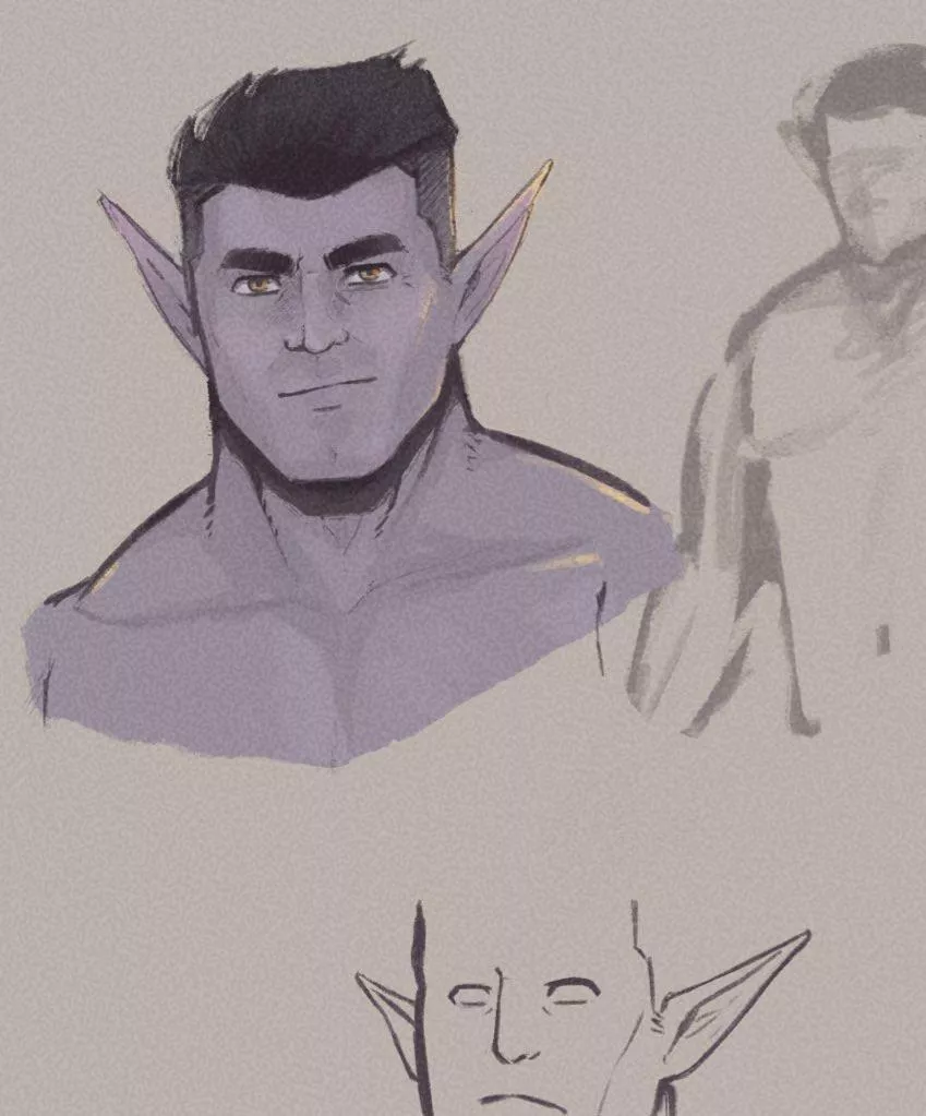 Designing my new d&d character.. I want him to breed me (art by me) posted by Lokuma_art