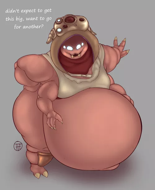 [f] tall and very full heavy Eido wants to go beyond her limits by @NarkuuSerkai by Easy-Entertainment-9