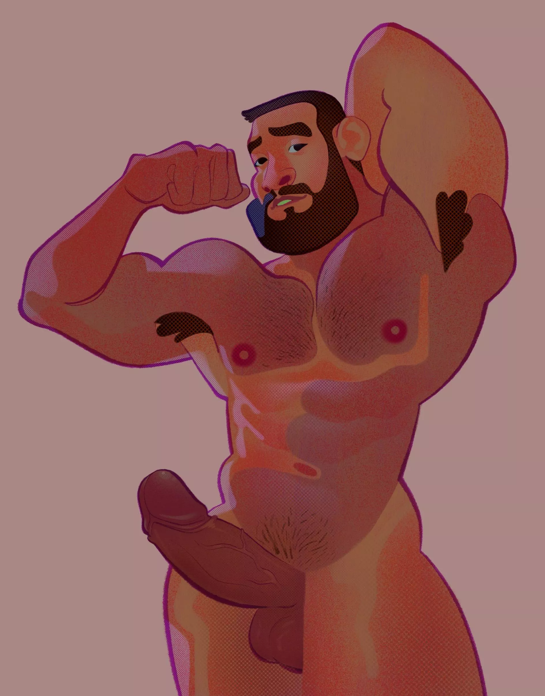 Flexing (Art by me) posted by TaylorStoneArt