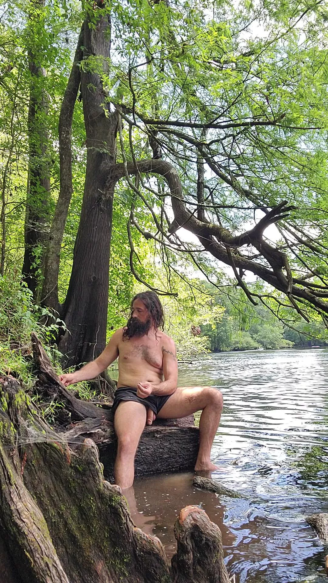 Getting stoned on the river bank. What would you do if you paddled past? posted by ougdaygnv