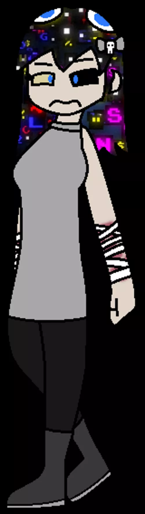 Glitchy from Pac-Man in Minus8's Ghost Girls style by ReasonableBluejay537