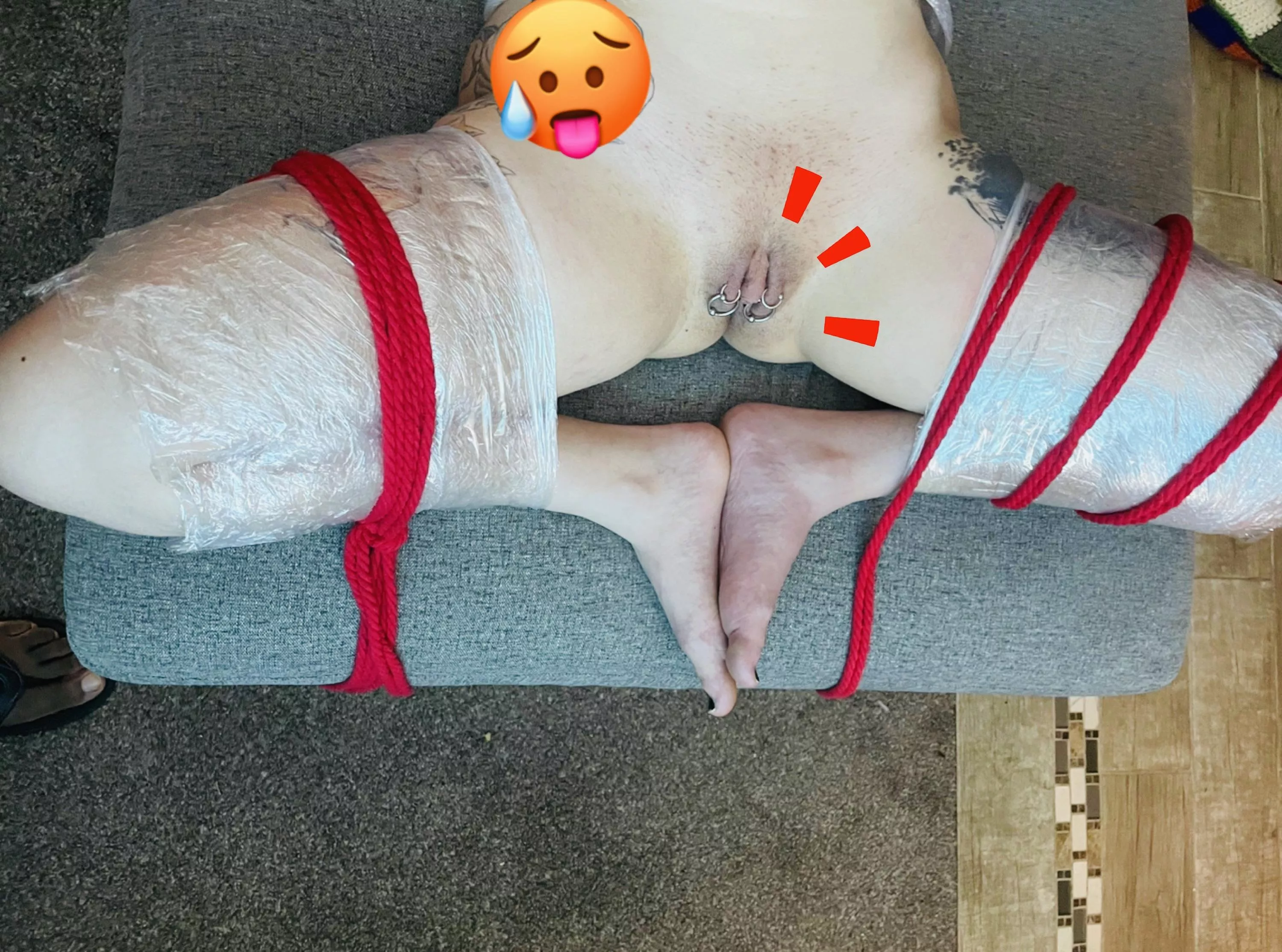 Had my legs wrapped up and immobilized posted by Chastityslut4679