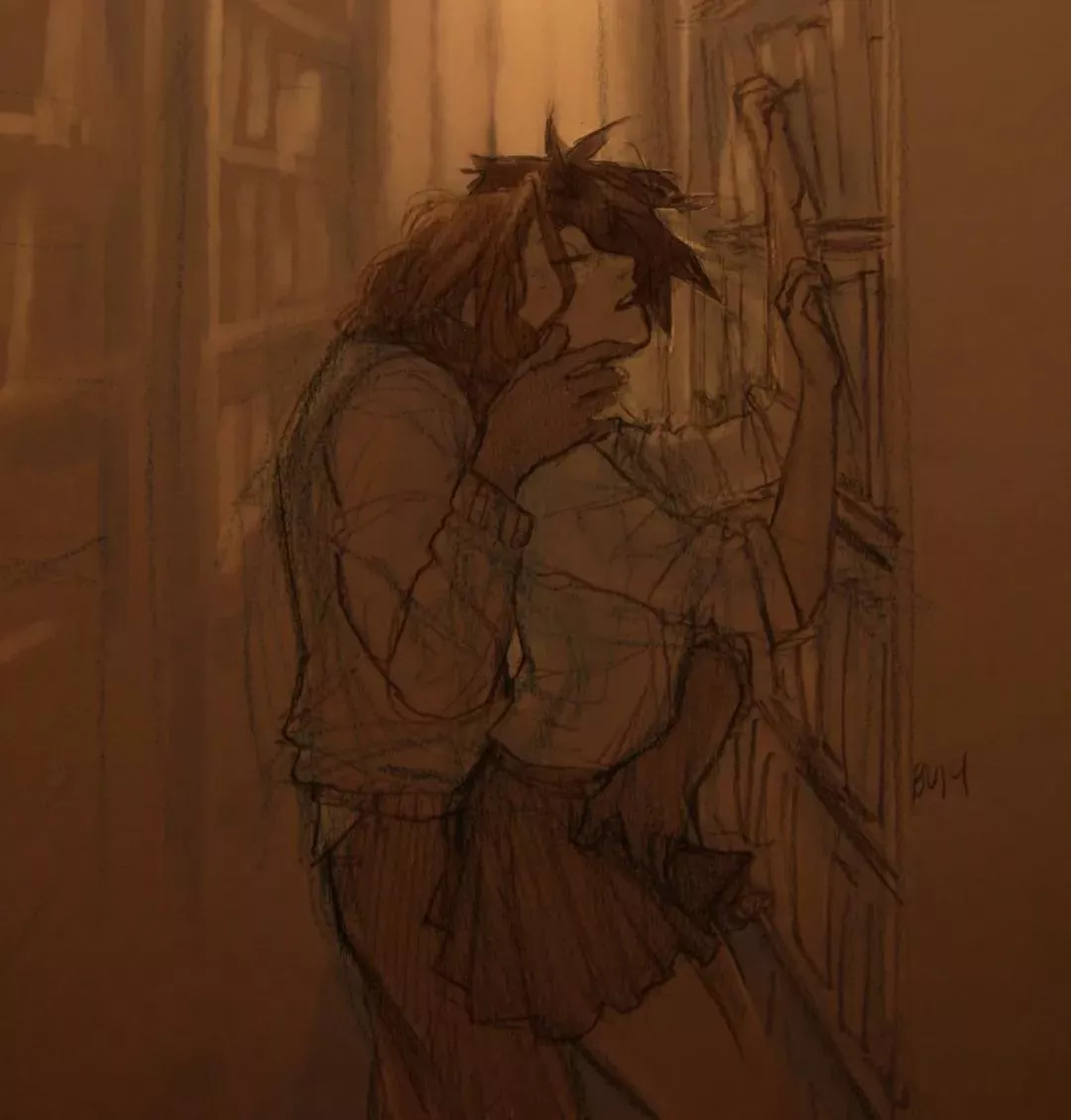 Harry and Ginny in the library when they dated in Half Blood Prince posted by Amazing-Engineer4825