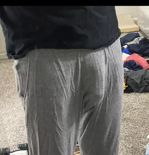 Hide the bulge or flaunt it when your friends are over? 😈 by Aggravating_Bag_774