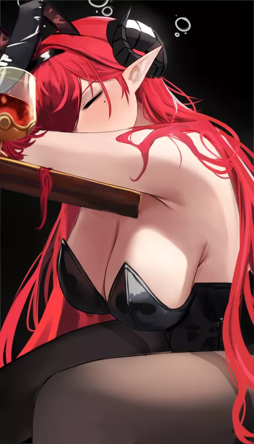 Hindenburg drunk (chiyu1182) [Azur Lane] by elegantloveglimmer