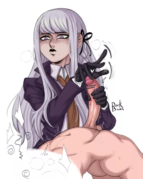 Kyouko furiously rubs the tip by SoManyCookies