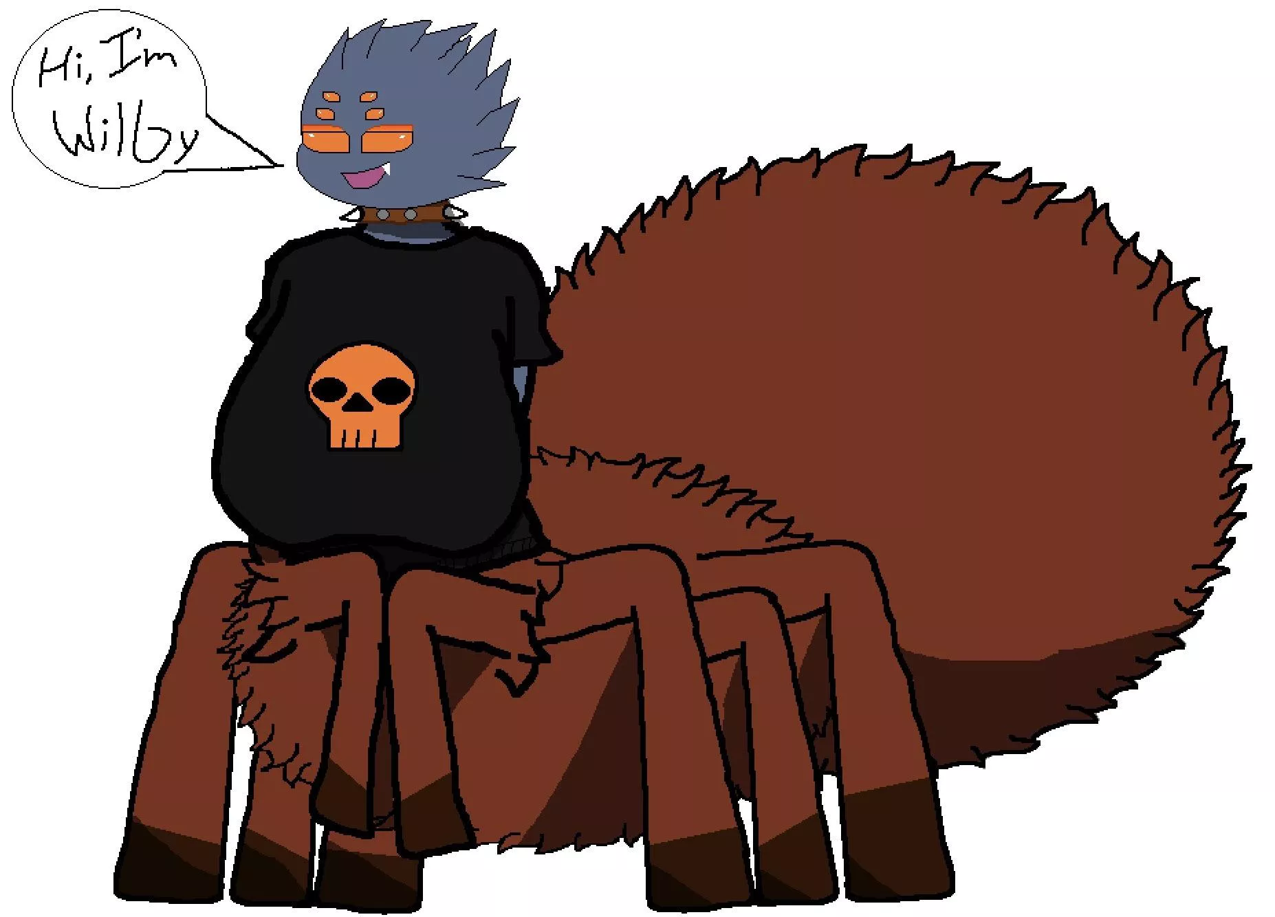 My spider-taur oc, Wilby Tyranny (art by me, MrCptWill) posted by MtrCptWill64