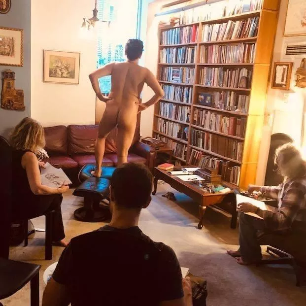 Naked on life drawing stage posted by AdLongjumping9717