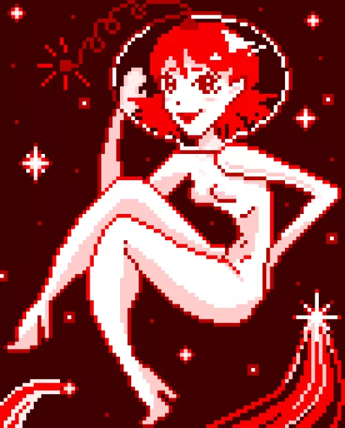 Retro spacegirl pinup by babbittybabbitt
