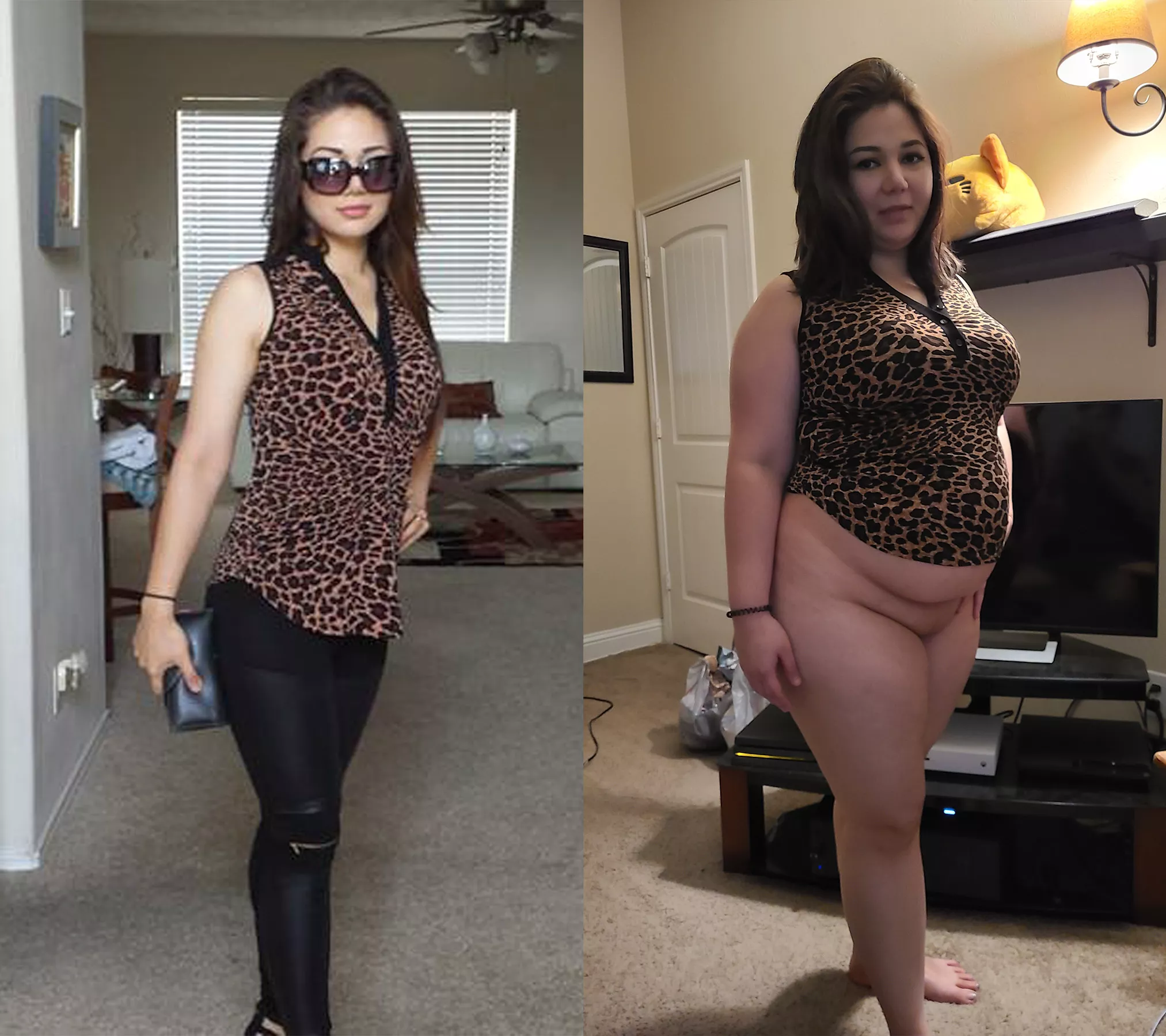 Same girl. Same top. But something seems different.. posted by CouchQueenie