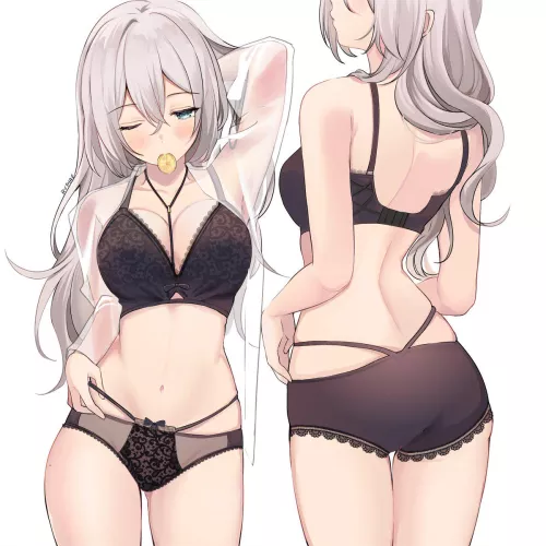 Sanyu in black lingerie by xSaviour_N