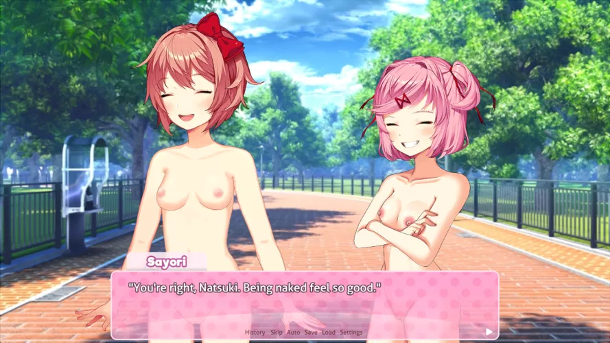 Sayori embracing Nudity by Tight-Yam-5727