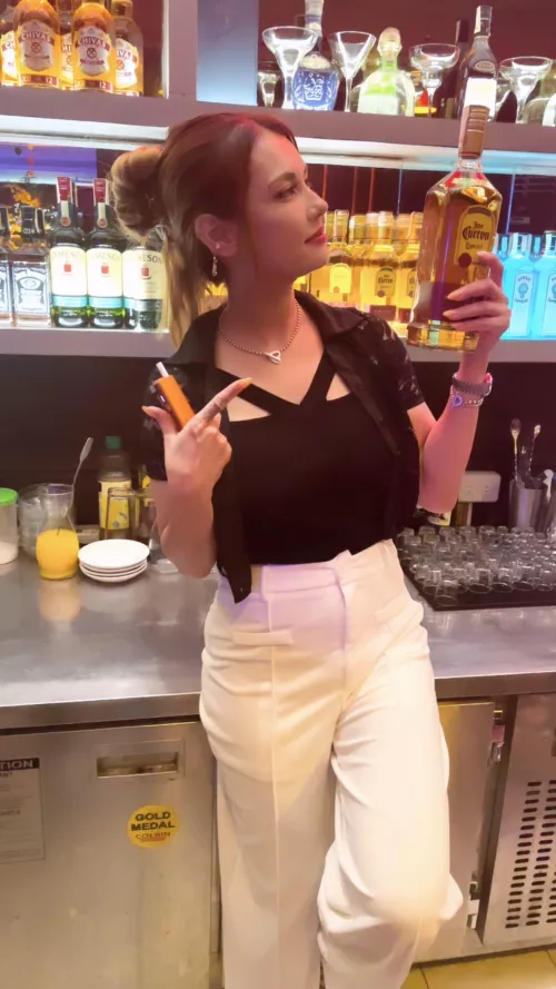 She should be a model of this drink lol by PointGradient