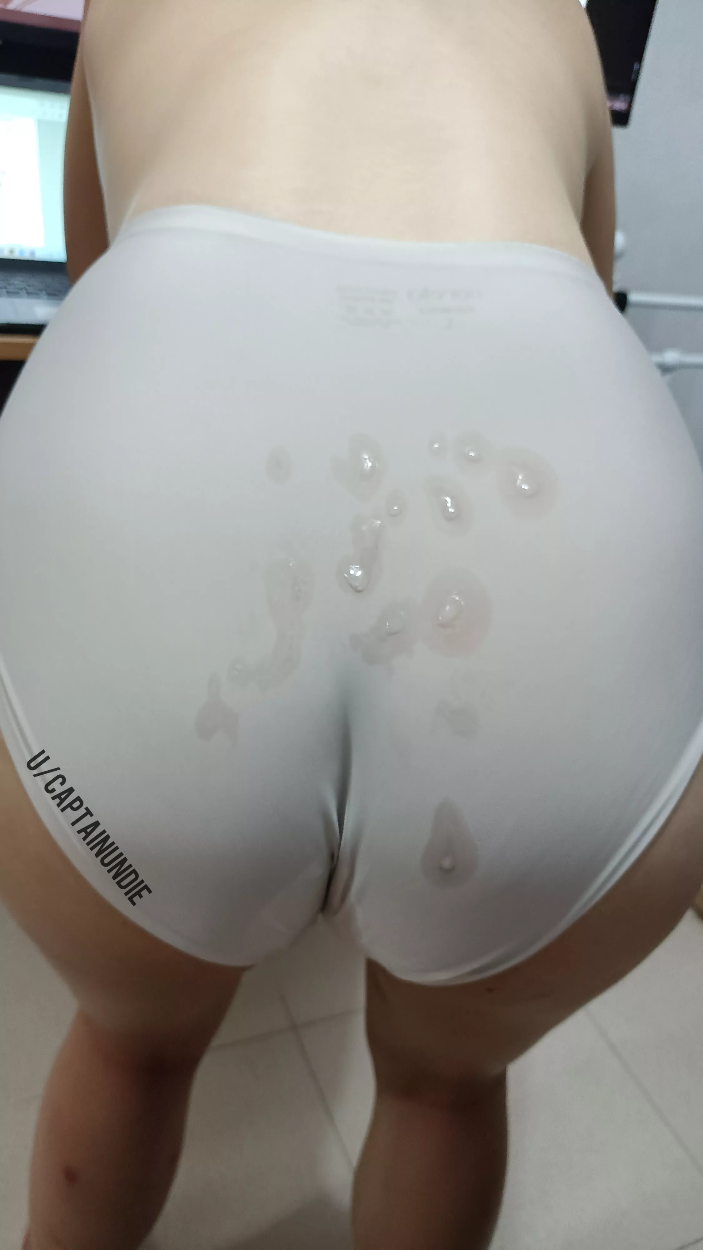 Shot out lots of cum on my GF's panties posted by CaptainUndie