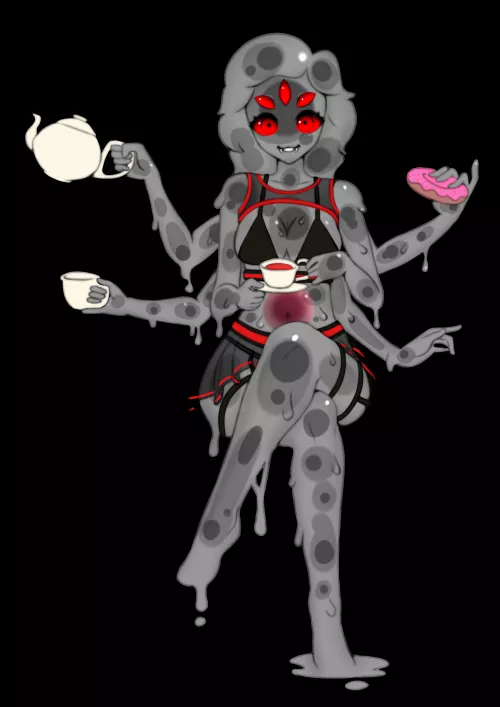 Spider-Slime Girl (art by Kevin N on Fiverr) by NursingNutria00