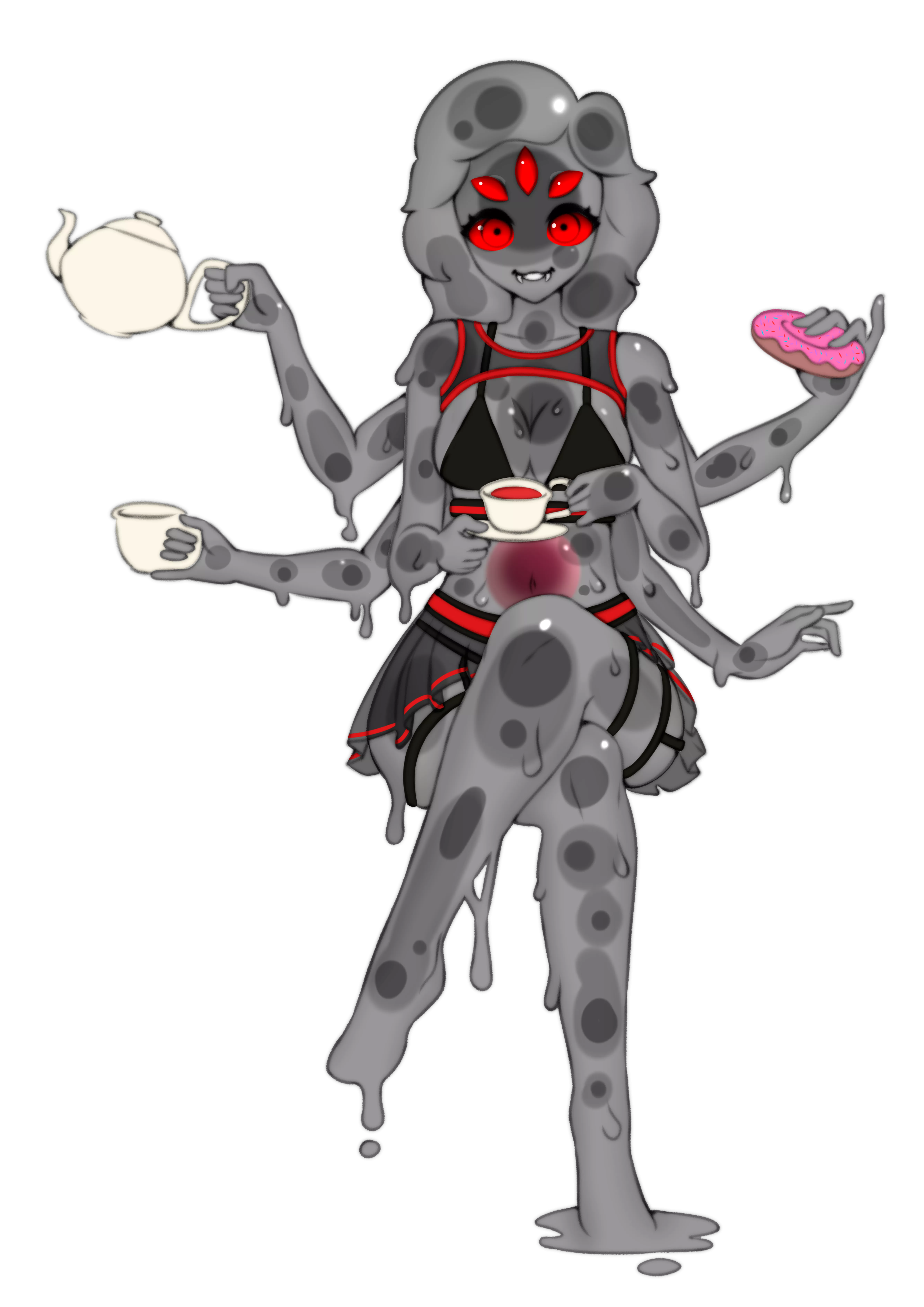 Spider-Slime Girl (art by Kevin N on Fiverr) posted by NursingNutria00