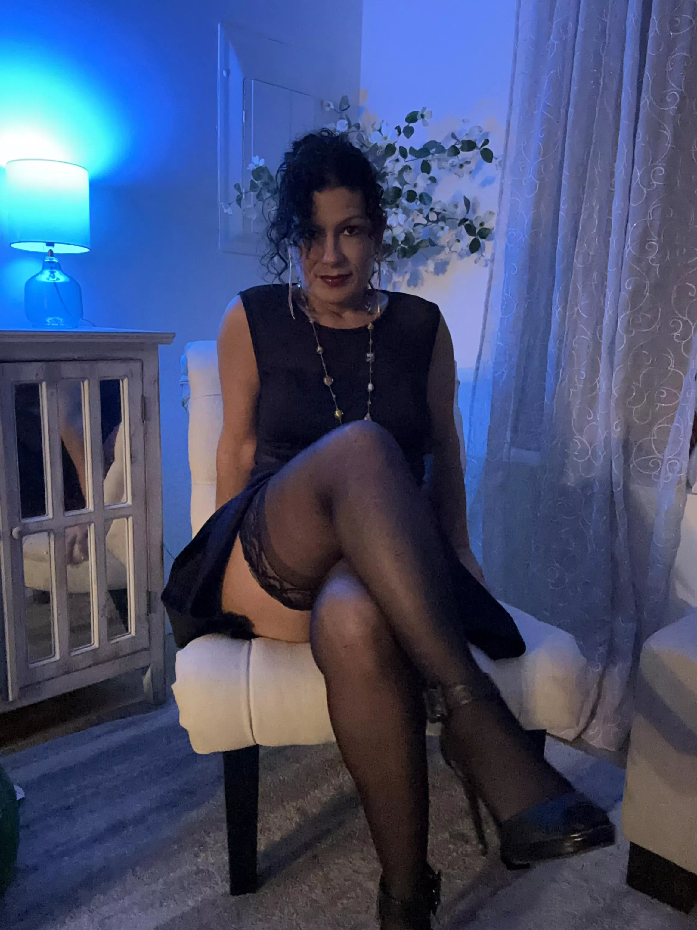 Thigh highs make this brunette look more sophisticated. posted by PennyS777