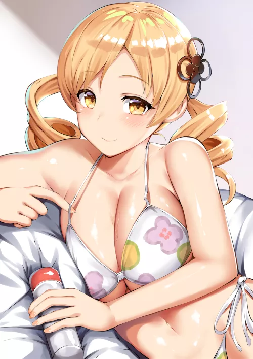 Tomoe Mami Gives a Paizuri Invitation in Skimpy Bikini [Puella Magi Madoka Magica] (Belko) by ecchi_neko