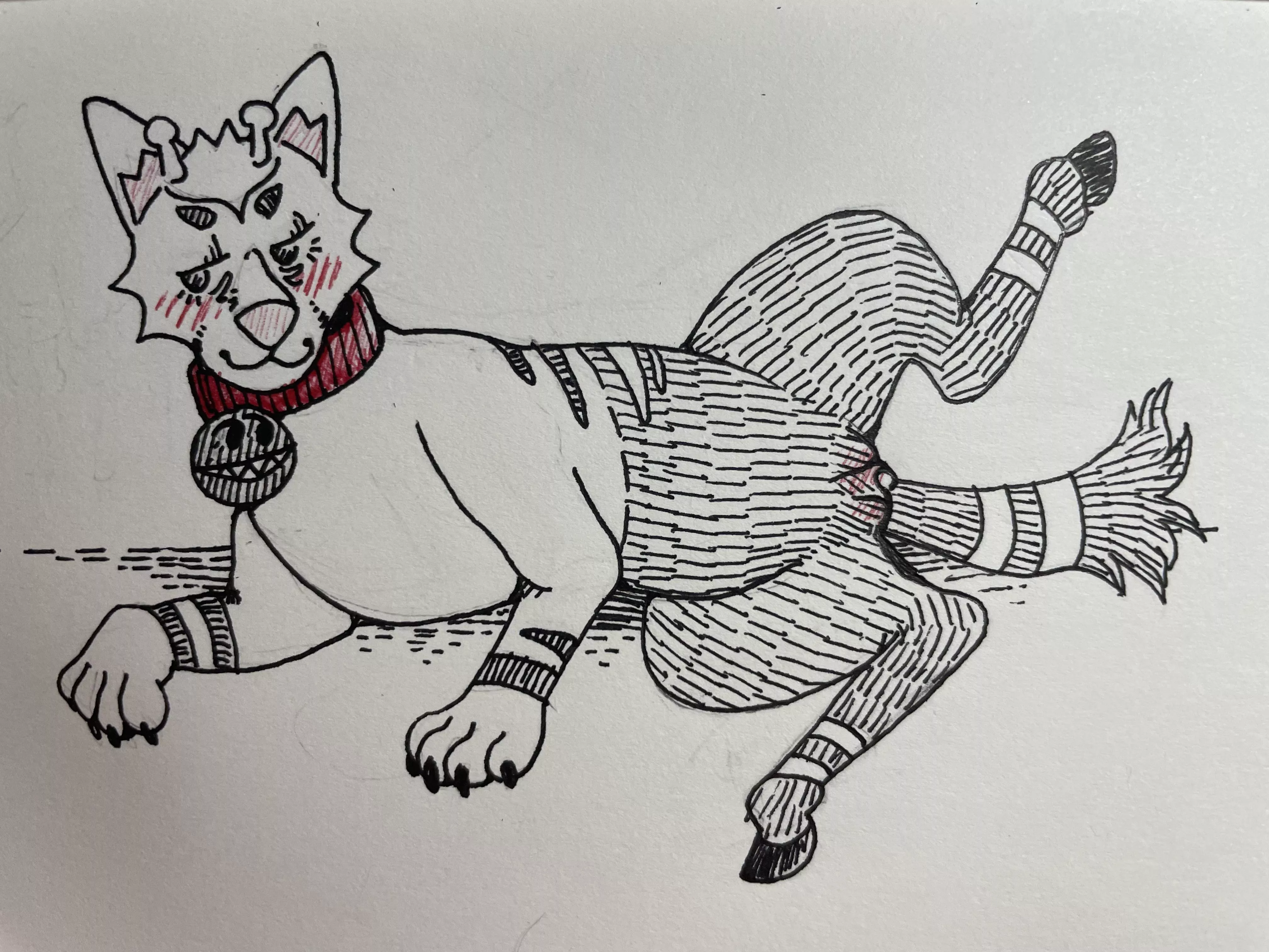 Torracat x Girafarig [M] (my art) posted by ruff_nite