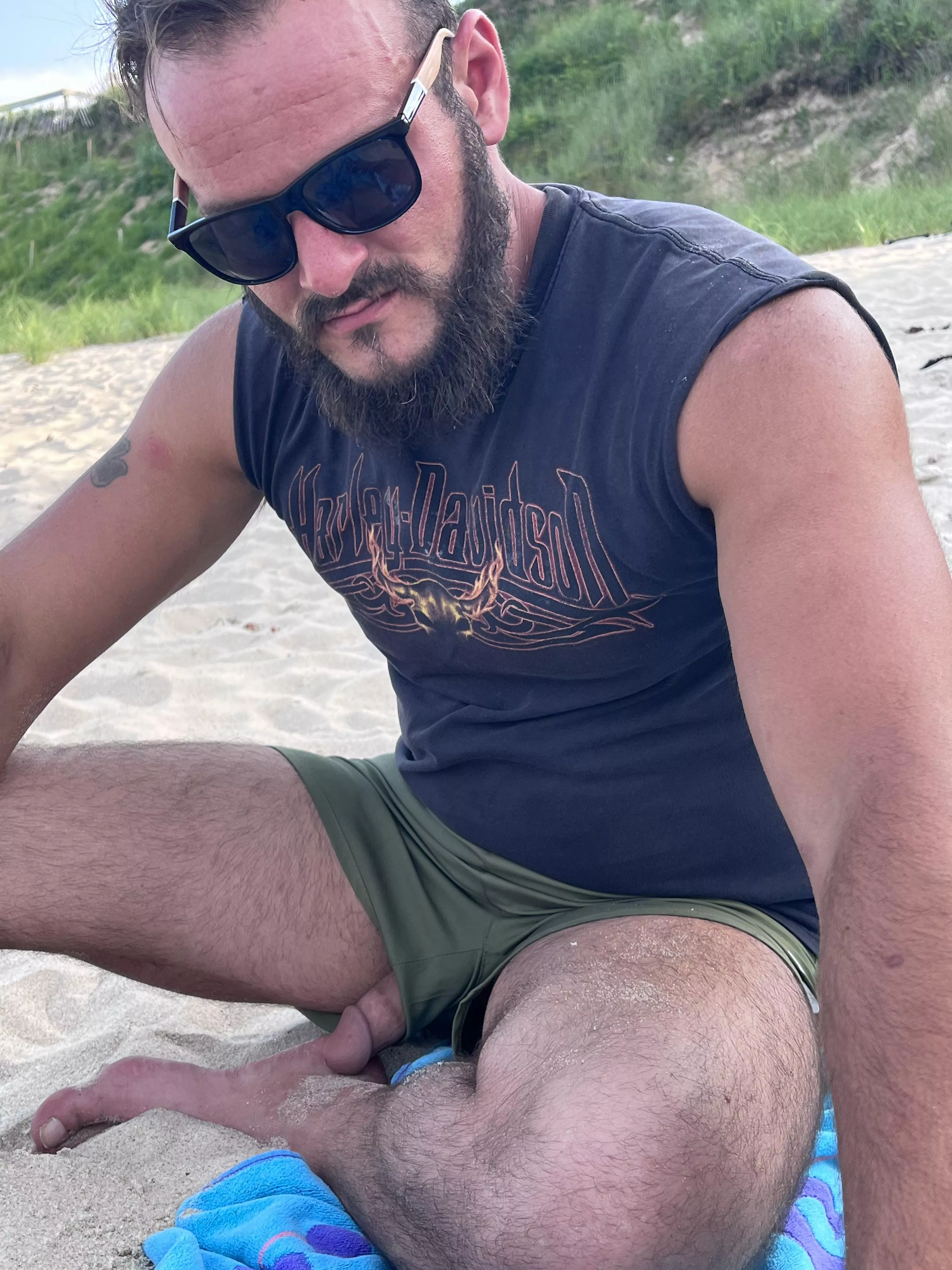 Trying out my new bathing suit at the beach yesterday. posted by ListentoDaddy369