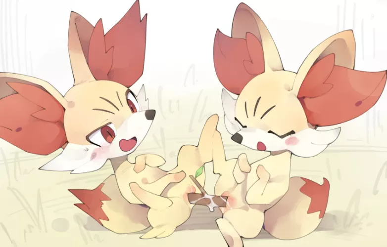 two fennekin playing (youjomodoki) [f] by PostInspection