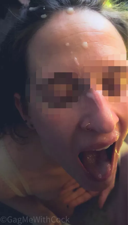 Warm facial by the tree 🌲 by GagMeWithCock