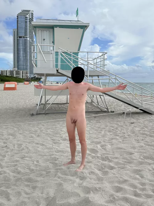 When you get up early and have the nude beach to yourself 😀 by mynakedadventures