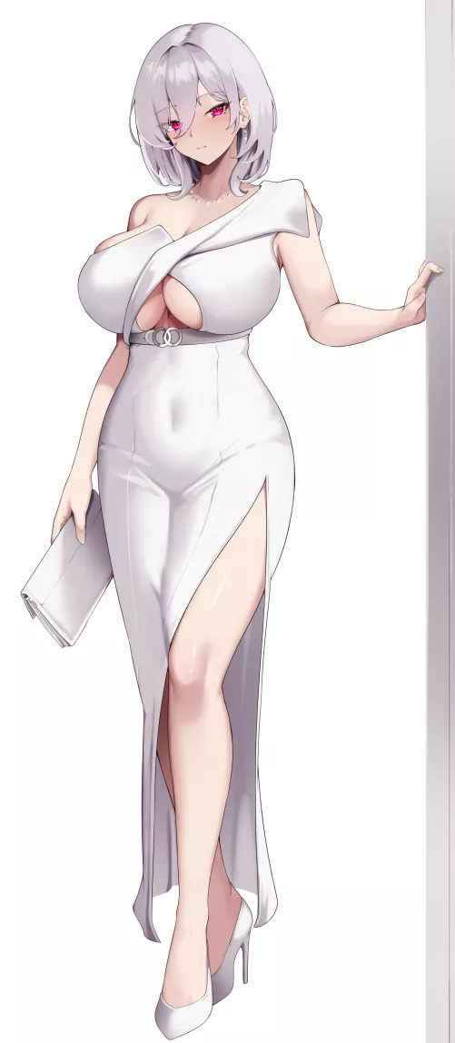 White Party Dress by CheetahSperm18