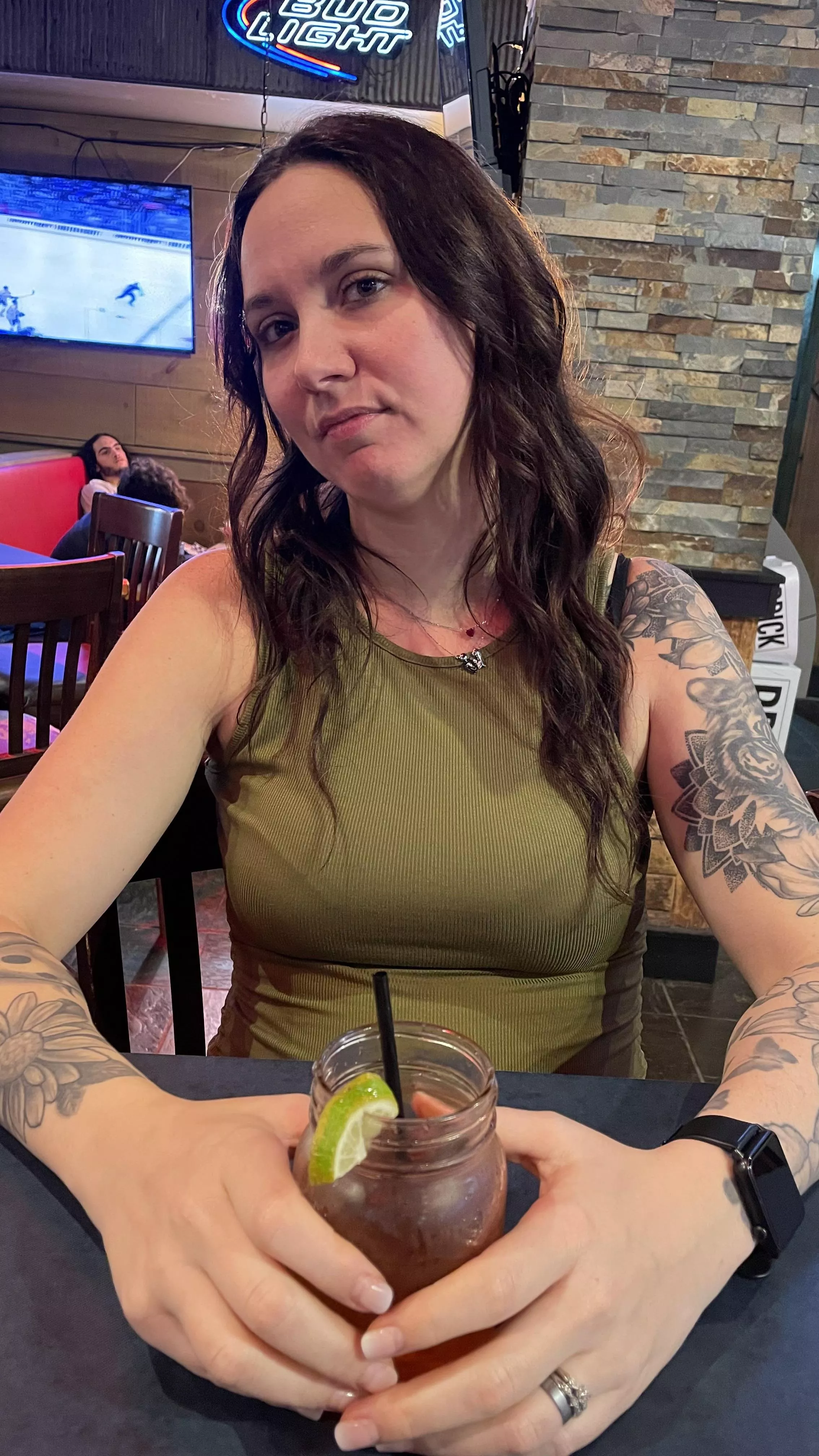 Wife looking sexy out for dinner. posted by Euphoric_Abrocoma243