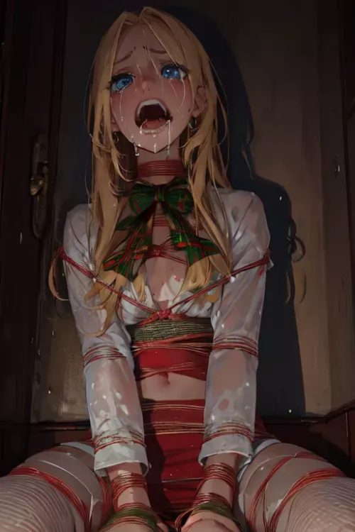 you got an early xmas gift in you closet, bound and ready to be used at you will 🎁😇 by f3mm4