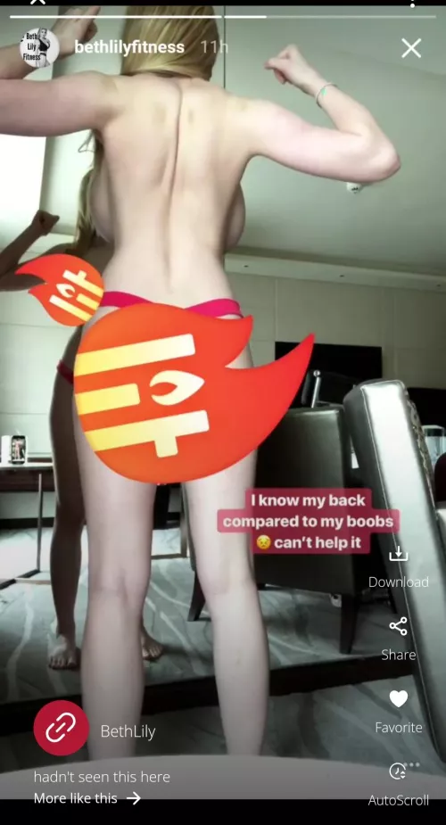 You know they are truly huge when they can be seen from behind her on both sides by hornydonkey2