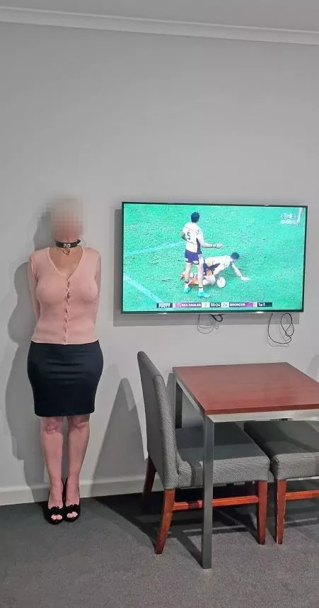 50-something mature learns there are consequences for talking during the game - prequel to https://www.reddit.com/r/cornertimepunishments/comments/18ddiid/50something_housewife_punished_for_talking_during/?utm_source=share&utm_medium=web2x&contex posted by redranga66
