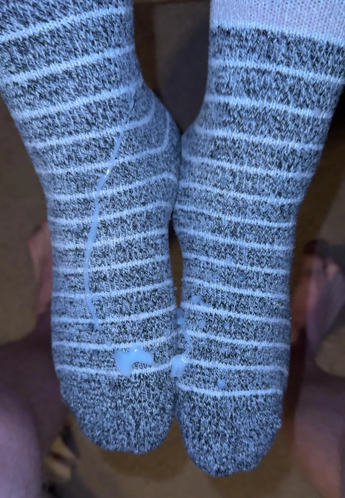 Cum all over my fuzzy socks ♥️ posted by Kinkycouplenxtdoor69