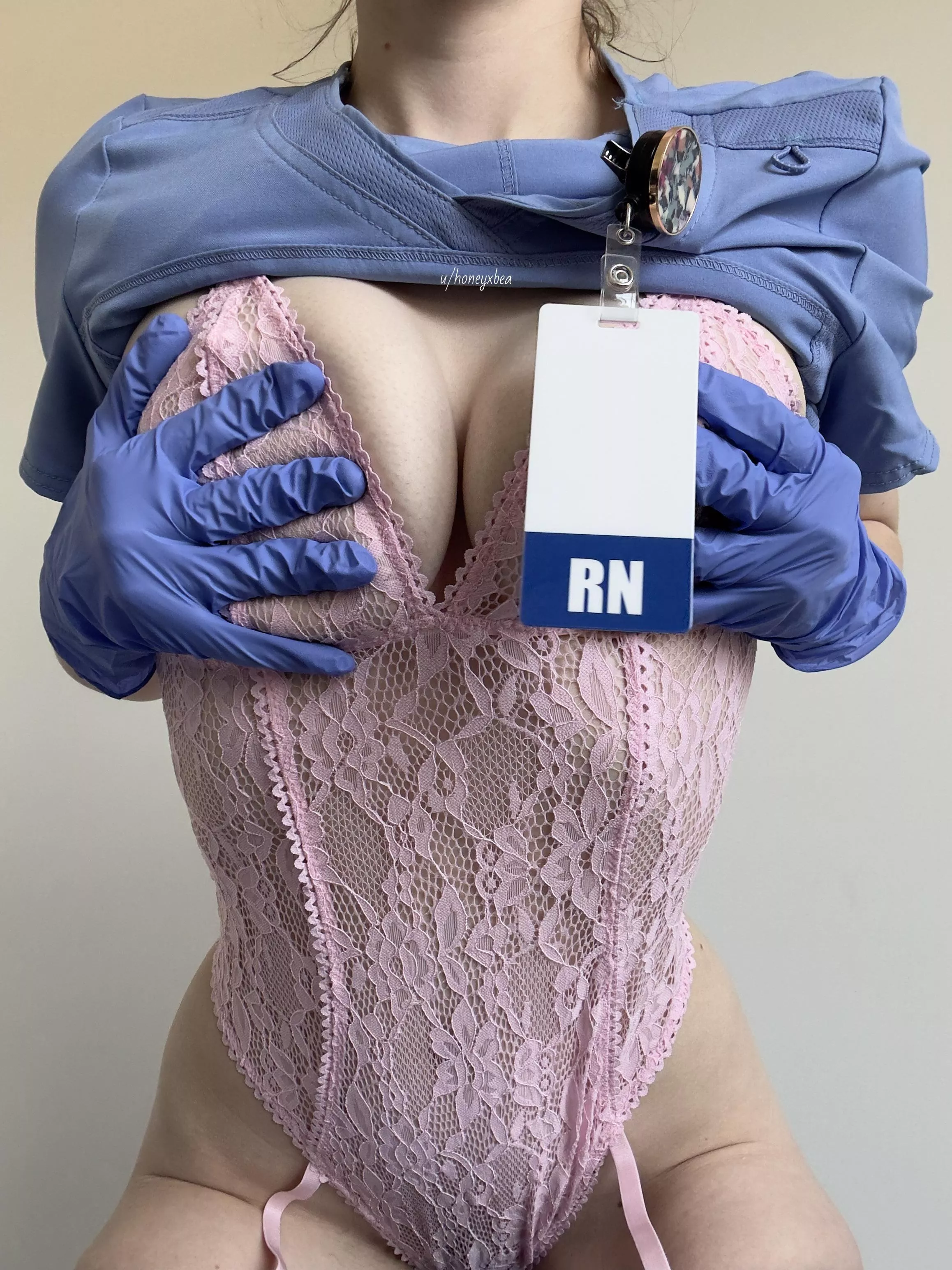 lingerie under scrubs 🤤 posted by honeyxbea