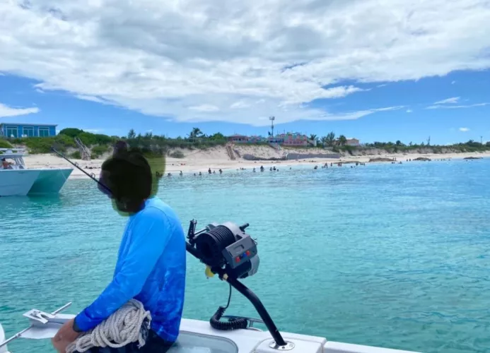 Parked the boat and waded to the beach bar on the hill by Rexdahuman