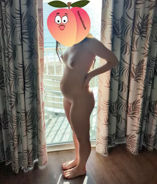 Pregnant features are showing and growing!! Belly and boobs!! by sourpeachcouple