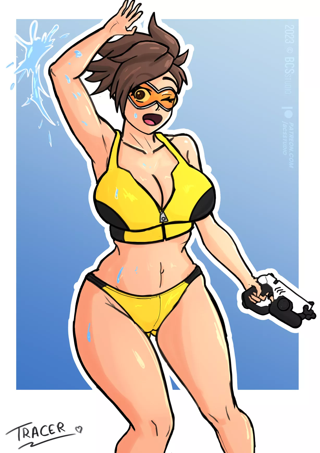 Tracer splash (art by BCSstudio) posted by BCSstudio