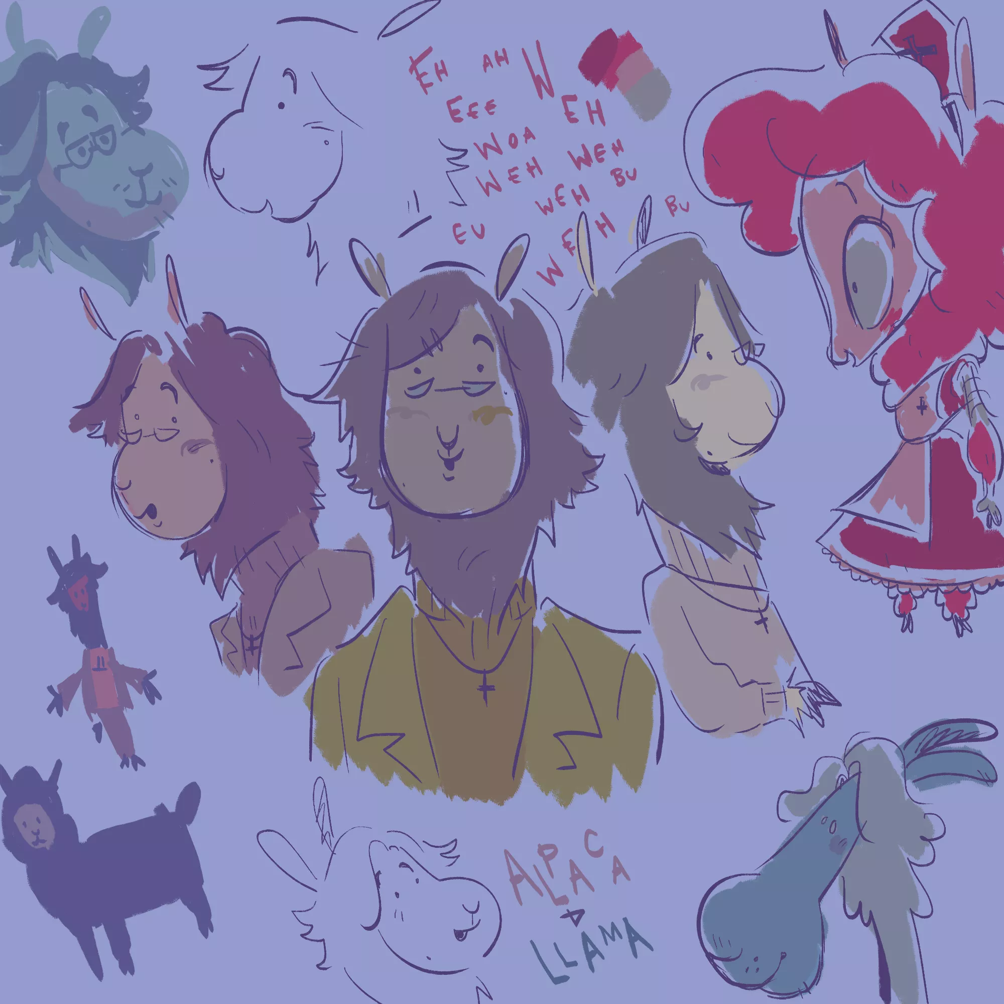 You guys have been so sweet in my last post ;_; here's a page full of my fave animals, alpacas and llamas posted by chic4thechicken