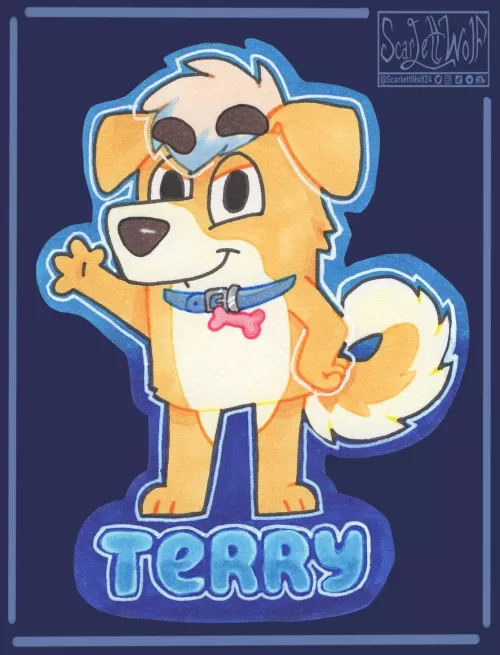 Bluey Badge! 🐶💙 by scarlettwolf24