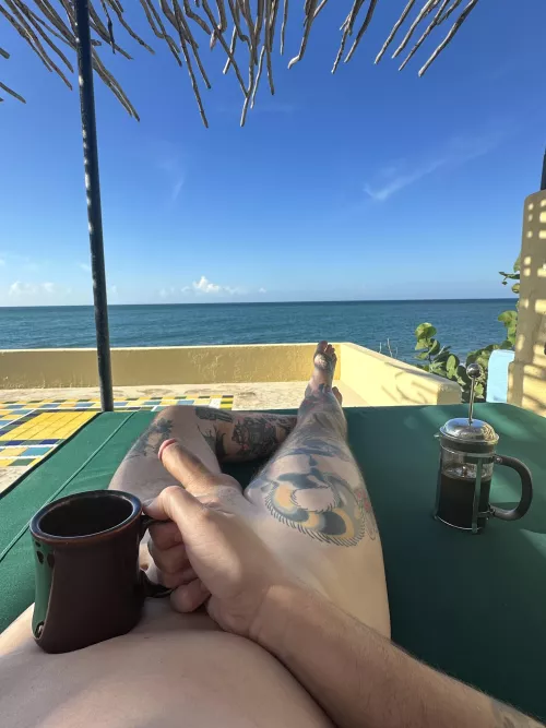 Coffee in paradise by HypnotizedByBooty