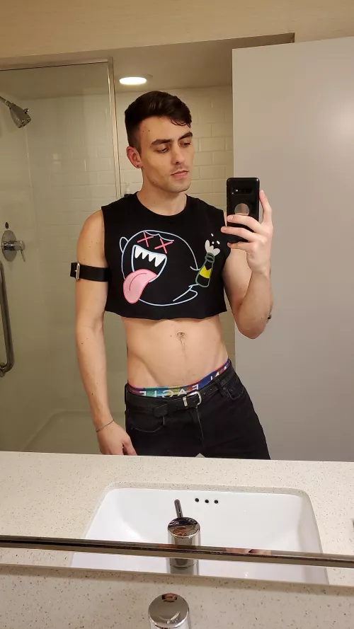 Had this shirt made and immediately cropped it - really liked how it came out! by SexyPharmBoy