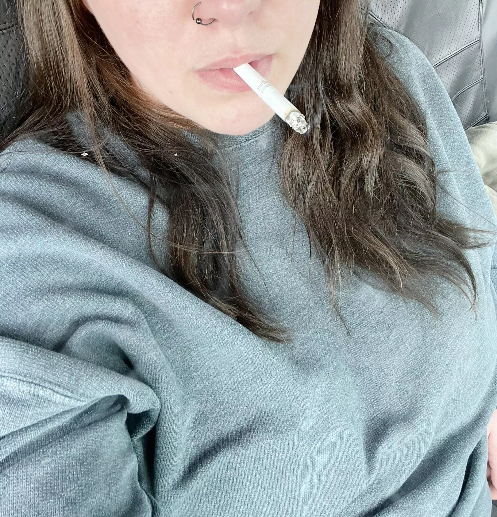 in the car lunch break smoke posted by mericalovess