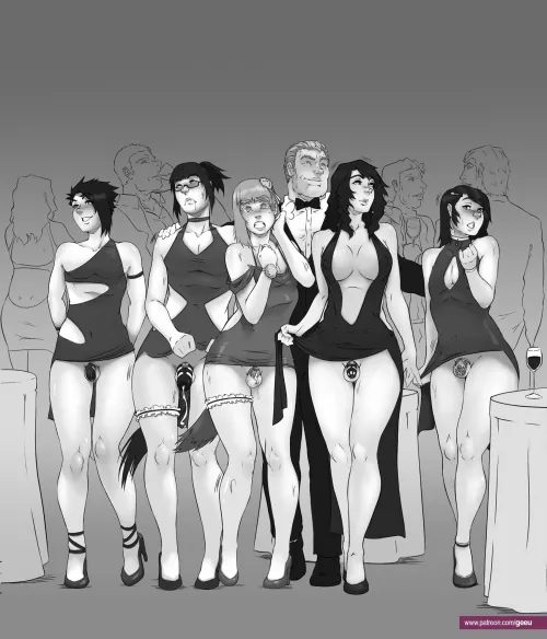 Master putting his collection on display! (Artist: GeeU) by GeeeU