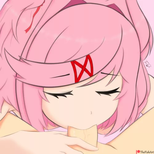 Natsuki has an appetite by The_Fish_Art