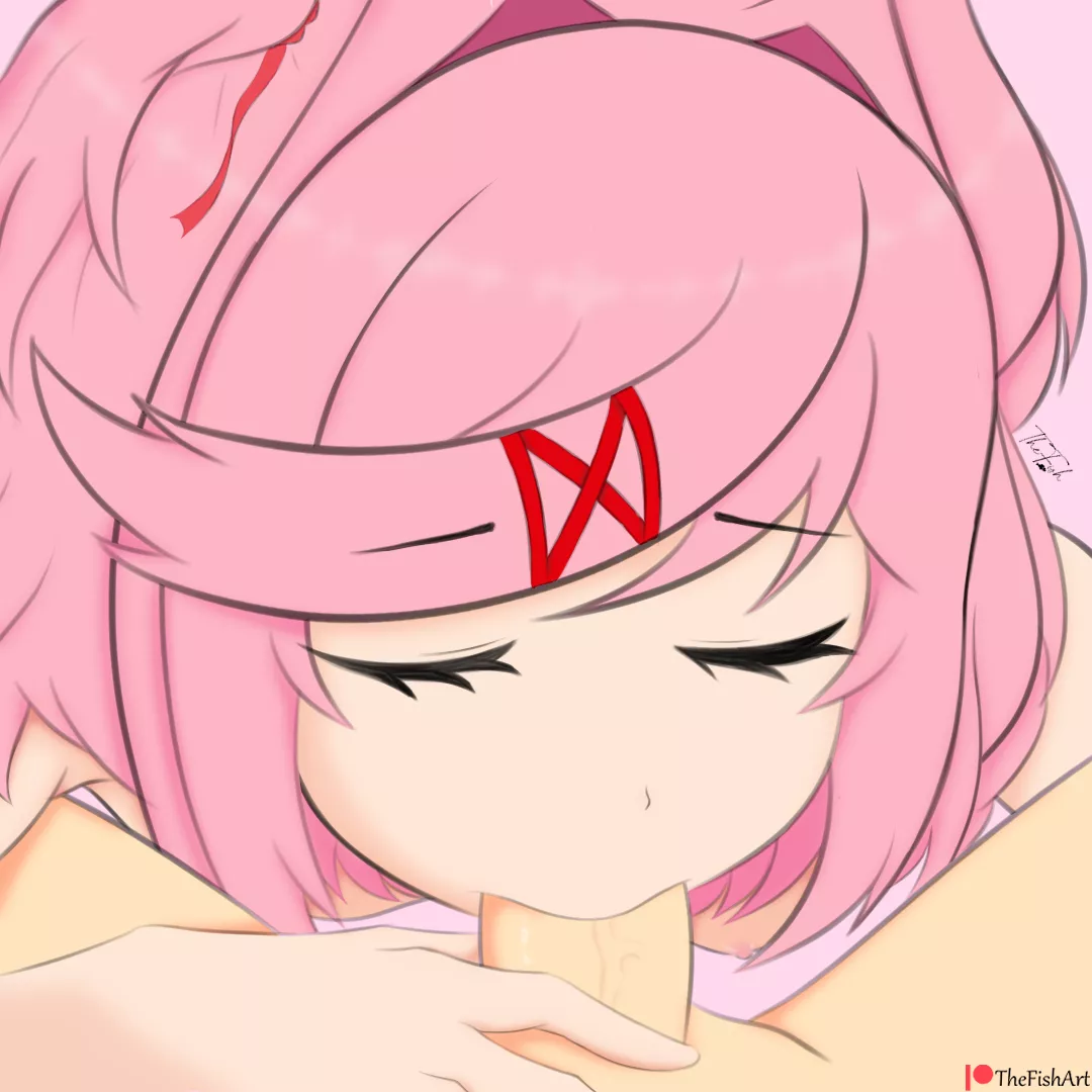 Natsuki has an appetite posted by The_Fish_Art