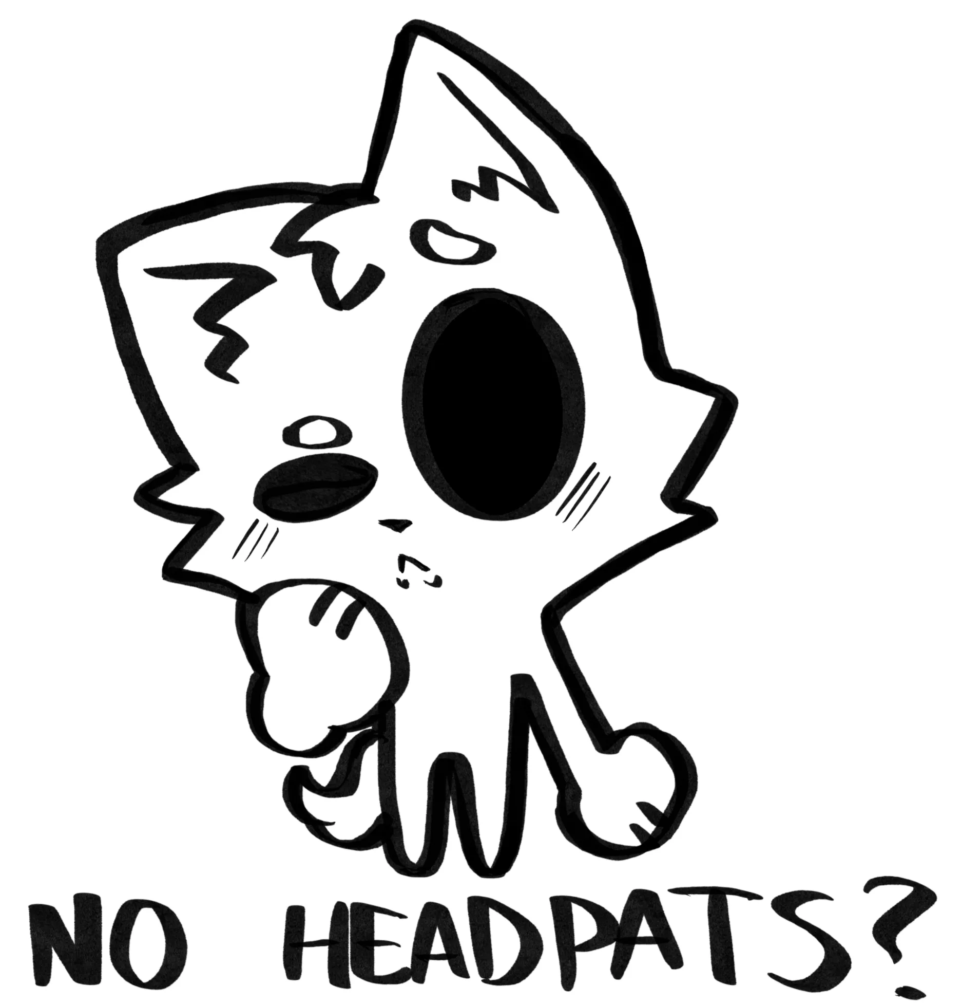 No Headpats?? :[ (Art by me) posted by Cut3Cr3ationz